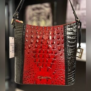 🖤❤️NWT- BRAHMIN STUNNING KATIE VINTAGE RED STANZA ❤️🖤